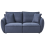 Beliani Sofa 3 Seater KUNES Fabric Dark Blue 1
