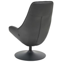 Swivel Armchair MARSTRAND Faux Leather Black
