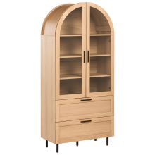 Glass Display Cabinet LACHINE 80 cm Light Brown