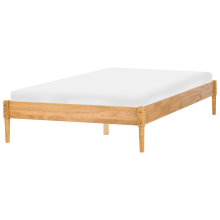 Bed without Headboard Pine Wood VEYRAC 140 x 200 cm (EU Double) Light Brown