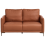 Beliani Sofa 2 Seater CILENS Fabric Golden Brown 1