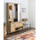 Beliani Hallway Set MALENY Light Brown 2