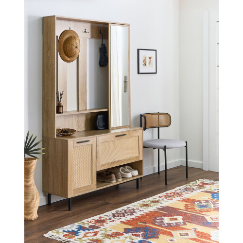 Beliani Hallway Set MALENY Light Brown 1
