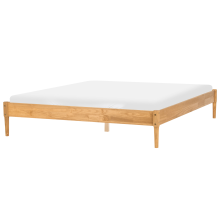 Bed without Headboard Pine Wood VEYRAC 180 x 200 cm (EU Super King) Light Brown