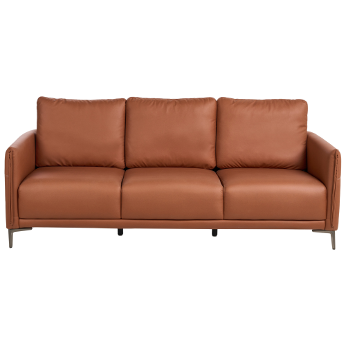 Beliani Sofa 3 Seater CILENS Fabric Golden Brown
