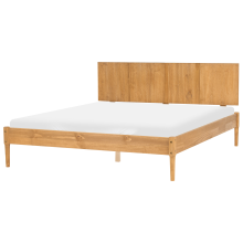 Bed Pine Wood AMBAZAC 160 x 200 cm (EU King Size) Light Brown