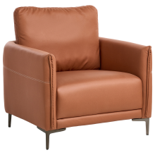 Armchair CILENS Fabric Golden Brown