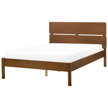 Bed Wood BOISSET 120 x 200 cm (EU Small Double) Dark Brown