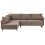 Beliani Corner Sofa Bed 3 Seater KOGE with Storage Fabric Brown Right Hand 1