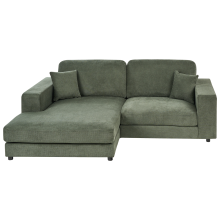 Corner Sofa 3 Seater LOFOTEN Fabric Green Right Hand