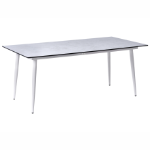 Conference Table TOLENTINO 90 cm 180 cm Travertine Effect