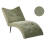 Beliani Chaise Longue QUILLY Corduroy Green 1