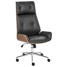 Office Chair PLIORA Faux Leather Black