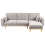 Beliani Corner Sofa Bed 3 Seater KAARINA Fabric Grey Left Hand 1
