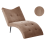 Beliani Chaise Longue QUILLY Corduroy Dark Beige 1