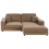 Beliani Corner Sofa 3 Seater LOFOTEN Fabric Brown Left Hand 1