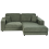 Beliani Corner Sofa LOFOTEN Fabric Green Left Hand 1