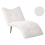 Beliani Chaise Longue QUILLY Corduroy Off-White 1