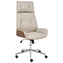 Office Chair PLIORA Faux Leather Taupe