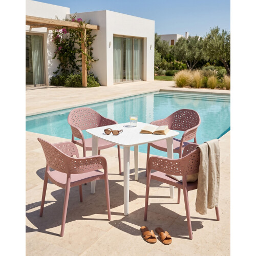 Beliani Set of 4 Chairs NARINO Pink 1