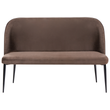 Dining Bench 2 Seater OSBY Velvet Dark Brown