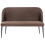 Beliani Dining Bench 2 Seater OSBY Velvet Dark Brown 1