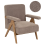 Beliani Armchair EVJE Boucle Taupe 1