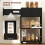 Homcom HOMCOM Rolling Storage Unit with Drawer Surface Top and 4 Wheels, Black 4