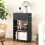 Homcom HOMCOM Rolling Storage Unit with Drawer Surface Top and 4 Wheels, Black 7