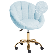 Desk Chair ANNABELLE Boucle Light Blue