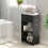 Homcom HOMCOM Rolling Storage Unit with Drawer Surface Top and 4 Wheels, Black 8