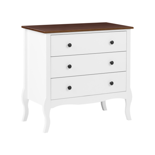 Beliani 3 Drawer Chest NUNDLE White