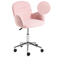 Desk Chair PRIDDY Boucle Pastel Pink