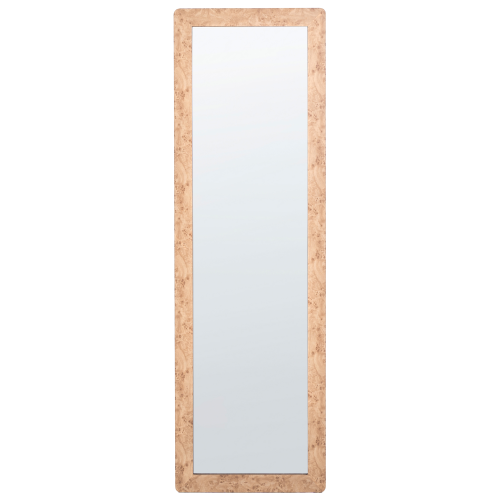 Beliani Wall Mirror GALAN 50 cm 160 cm Light Brown