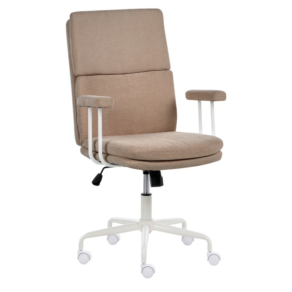 Beliani Office Chair Vero Fabric Taupe