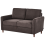 Beliani Sofa 2 Seater MARE Fabric Dark Brown 4