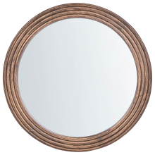 Wall Mirror BANNE 80 cm 80 cm Paulownia Wood Brown