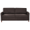 Beliani Sofa 3 Seater MARE Fabric Dark Brown 1