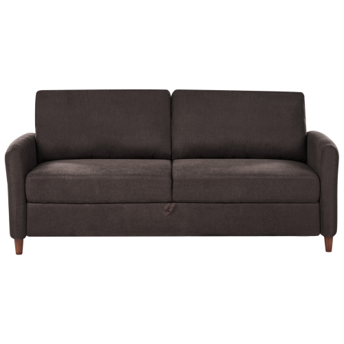 Beliani Sofa 3 Seater MARE Fabric Dark Brown