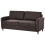 Beliani Sofa 3 Seater MARE Fabric Dark Brown 4