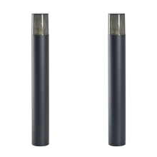 Set of 2 Outdoor Bollard Lamps ELRICK Black