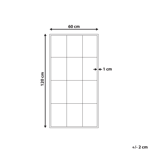 Beliani Wall Mirror CALMONT 60 cm 120 cm Glass Black 2