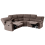 Beliani Manual Recliner Corner Sofa ROKKE Fabric Brown Left Hand 1