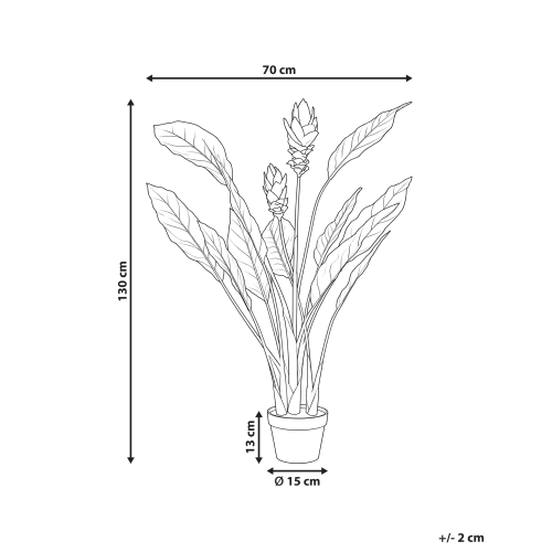 Beliani Artificial Plant PURPURATA 130 cm Red 2