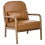 Beliani Armchair SELDE Leather Golden Brown 1