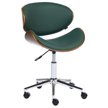 Desk Chair ROTTERDAM Faux Leather Green