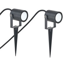 Set of 2 Outdoor Spike Lights EWES LED Black