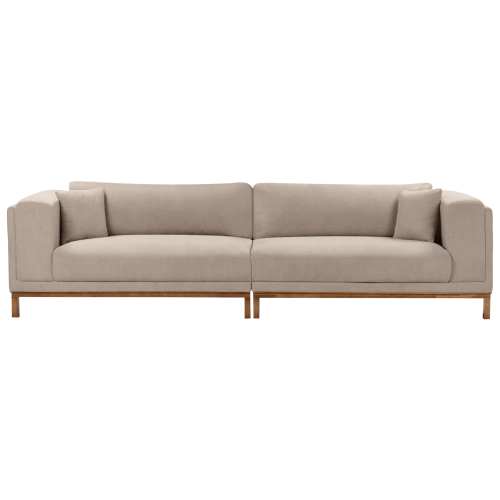 Beliani Sofa 4 Seater VENG Fabric Taupe