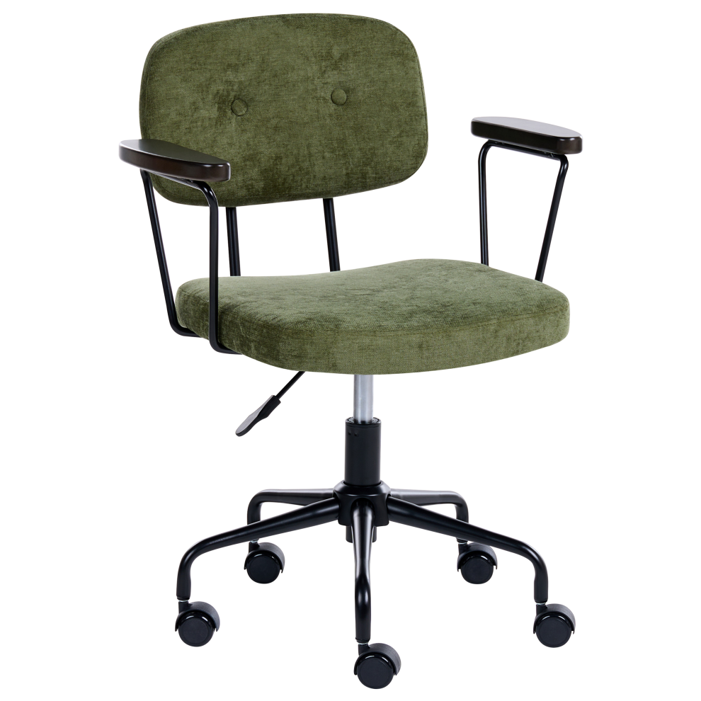 Beliani Desk Chair Algerita Fabric Green