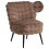 Beliani Armchair VOSS Faux Fur Light Brown 1